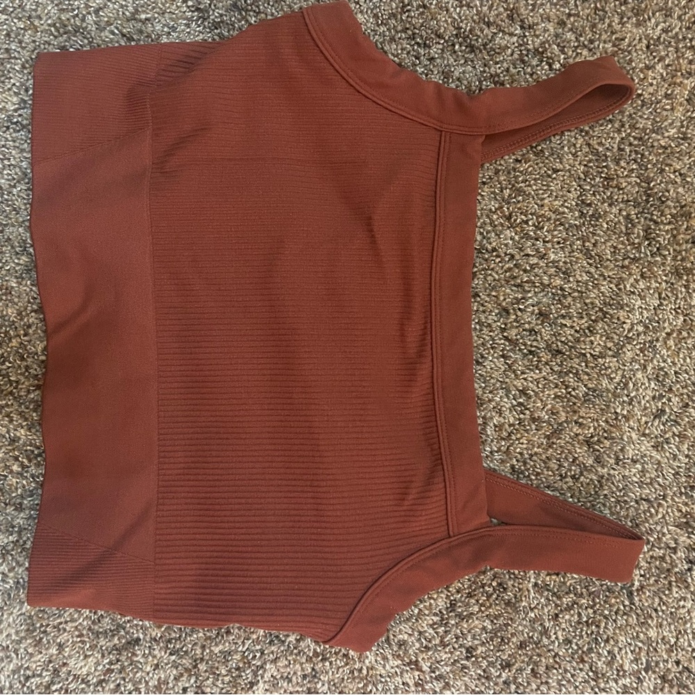 Rust Ribbed Tank Top - Picture 4 of 5